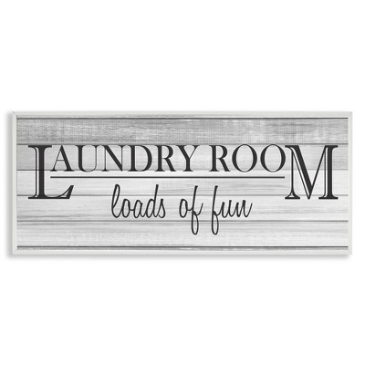 Stupell Industries Fun Laundry Room Funny Bathroom, 30" x 13"