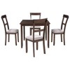 Kitchen Rectangle Dining Table With 4pcs Dining Chairs For 4 Members Home, Solid Wood Kitchen Dining Room For Home Kitchen Dining Room - 2 of 4
