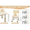 Height Adjustable Toddler Table with 4 Chairs Set, Non-Slip Legs,Graffiti Desktop Children Activity Table for Daycare Classroom Home - 3 of 4
