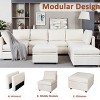 ODK Modular Sectional Sofa, Comfy L-Shaped Convertible Sleeper Sofa Bed with Ottoman, Modern 6-Seater Sectional Couch for Living Room, Beige - 4 of 4
