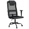 vidaXL Office Chair Black Mesh Fabric and Faux Leather - 2 of 4