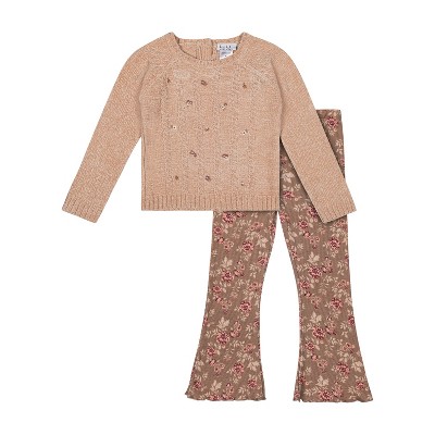 Nicole Miller Girls 2 Piece Chenille Outfit