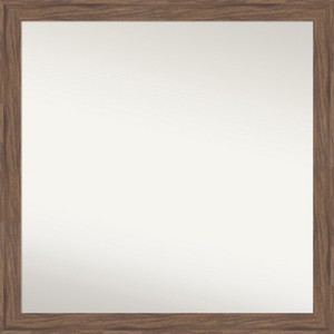 Amanti Art Pia Medium Brown Narrow Non-Beveled Framed Bathroom Vanity Wall Mirror - 1 of 4
