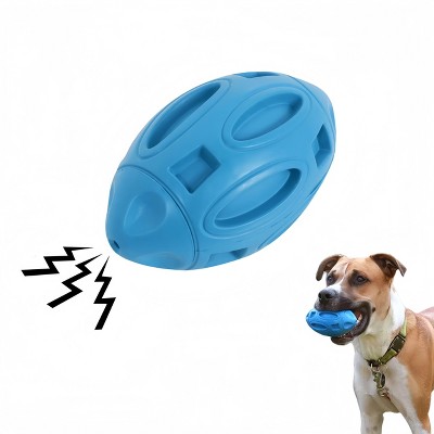 Alilang High Quality Rubber Squeaky Rugby - Shaped Dog Toy Durable Pet Toy Ball