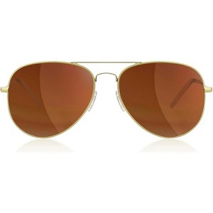 grinderPUNCH Unisex Aviator Sunglasses  Fashionable & Lightweight Frame Suits All Face Shapes  100% UV Protection - 1 of 4