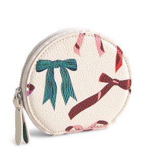 Vera Bradley Women's Outlet Faux Leather Essential Round Zip Pouch - 1 of 2