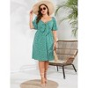 Plus Size Dress Women Plus Size Knee Length Midi Swing Dress - 4 of 4
