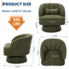 Modern Swivel Barrel Accent Chair, 360 Degree Velvet Upholstered Armchair, with Striped Backrest & Plush Padding, for Living Room, Bedroom - 3 of 4
