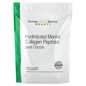 California Gold Nutrition Hydrolyzed Marine Collagen Peptides with Cocoa, 7.3 oz (206 g) - 1 of 4