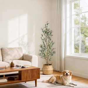 Artificial Olive Tree -Perfect Fake Plant for Yard, Patio, Home, Office (Indoor & Outdoor Arrangement Decor) - 1 of 4