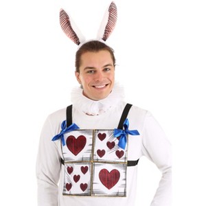 HalloweenCostumes.com    White Rabbit Costume Accessory Kit for Adults and Kids, White/Blue/Red - 1 of 4