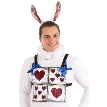 HalloweenCostumes.com    White Rabbit Costume Accessory Kit for Adults and Kids, White/Blue/Red