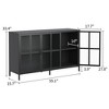 Bella Depot 55.12''W Metal Modern Sideboard Buffet Cabinet Heavy Duty Metal Storage Cabinet,Adjustable Feet - 3 of 4