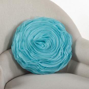 Saro Lifestyle Rose Design Throw Pillow
