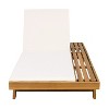 Christopher Knight Home Dara Outdoor Acacia Wood Adjustable Chaise Lounge with Cushion and Flat Storage Surface - 4 of 4