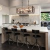 LNC Quaint 8-Lights 27.5" Farmhouse Rectangle Kitchen Island Pendant Lightss,Distressed Greyish White Wood and Rustic Bronze - 4 of 4