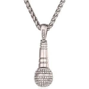 Rock Music Pendant Necklace - 18K Gold Plated Adjustable Chain, Hip Hop Punk Gift for Men & Women - 1 of 4