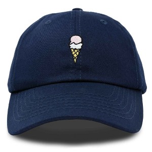 Dalix Double Scoop Ice Cream Embroidered Mens Cotton Dad Hat Baseball Cap - 1 of 4