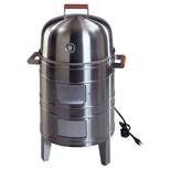 Americana Stainless Steel Electric Water Smoker with 2 Levels of Cooking Surface Model 5029P - Meco