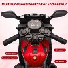 6V Kids Motorcycle, Electric Ride On Car Toy with Training Wheels, Working Headlight, Horn & Music, for Toddler Kids Boys Girls - 4 of 4