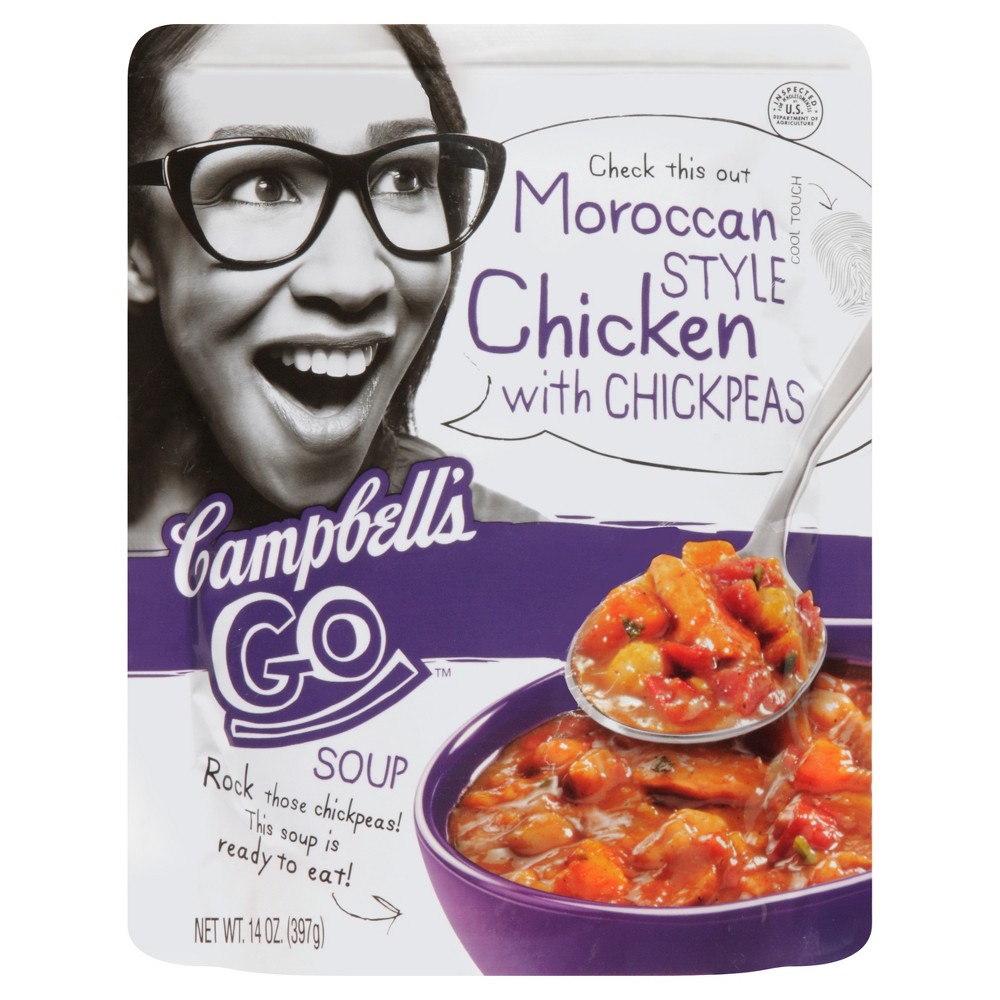 UPC 051000199485 product image for Campbell's Go Moroccan Style Chicken with Chickpeas Soup 14oz | upcitemdb.com