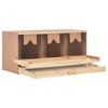 vidaXL Chicken Laying Nest 3 Compartments 37.8"x15.7"x17.7" Solid Pine Wood - 4 of 4