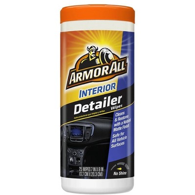 Armor All 25ct Interior Detailer Wipes Automotive Wash