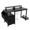 PAGED 47" Office Desk with Drawer and Power Outlets,Home Office Desk with Shelves and Fabric File Cabinet,Computer Desk for Home,Office - 4 of 4