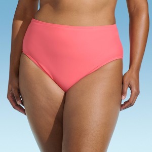 Lands' End Women's Smoothing High Waist Bikini Bottom - 1 of 3