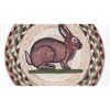 Earth Rugs Vintage Rabbit Printed Round Trivet 10"x10" – Rustic Farmhouse Hot Pad - 2 of 3