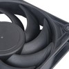SilverStone Technology   VISTA 120 120x120x25mm Black PBT fan blade black PBT fan frame HDB bearing 0 to 2000RPM 4pin-PWM 500mm cable - 2 of 4