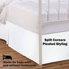 Queen Size Bedskirt 800TC White 12 Drop with Pleats (60" X 80") with A 12-inch Drop. - 2 of 4