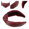 Unique Bargains Cross Knotted PU Leather Non-slip Fashion Wide Headband 1 Pc - 3 of 4