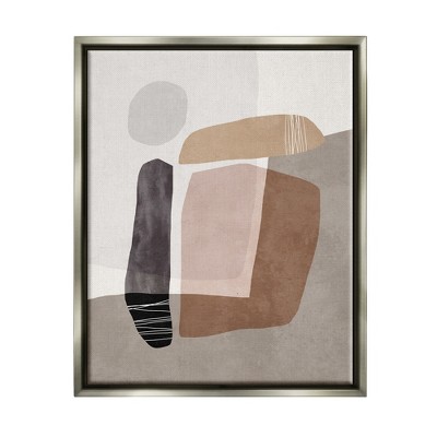 Stupell Industries Overlapped Earth Transparent Solid Polygons Contemporary Art