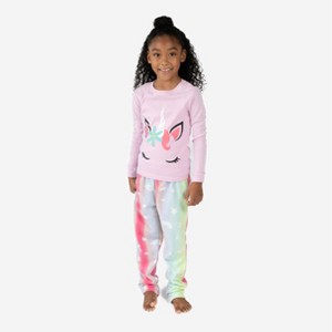 Leveret Kids Pajamas Cotton Top and Fleece Pants - 1 of 4
