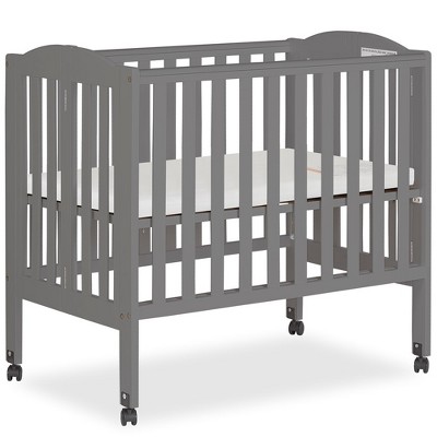 Cool Gray Pine 2-in-1 Folding Portable Mini Crib