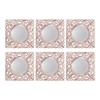 YIYIBYUS Charger Plates Set of 6, Mirror Chargers for Dinner Plates, Square Chargers for Wedding - 4 of 4
