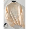 Coolmee Women's Christmas Sweatshirt Round Neck Ugly Christmas Tree Partern Sweater Long Sleeve Top for Holiday - 2 of 4