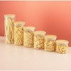 JoyJolt Glass Food Storage Jars Containers, Glass Storage Jar Bamboo Lids Set of 6 Kitchen Glass Canisters - 2 of 4