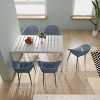 GlasFlength Accent Chairs Modern Stackable Lounge Chairs All Weather Construction For Indoor Outdoor Spaces, Blue, 23.23"*23.23"*30.91" - 4 of 4