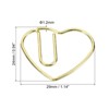 Unique Bargains Heart-Shaped Metal Prevent Tearing Pages Home Office Paper Clip 100 Pcs - 2 of 4