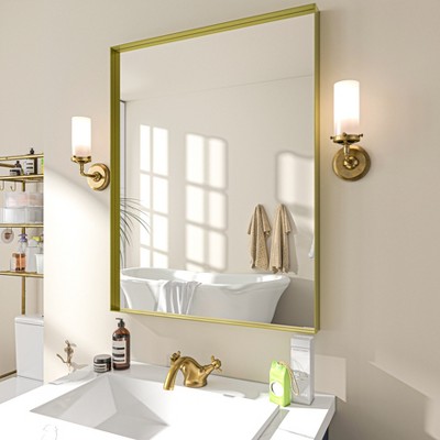 Organnice Aluminum Frame Bathroom Vanity Mirror