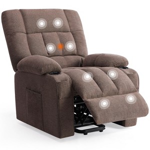 Rotating Lounge Chair, Living Room High Back Cushioned Lounge Chair with Oversized Foot Pedals - 1 of 3