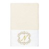 Linum Home Textiles 100% Turkish Cotton MONICA Gold Thread 3PC Embellished Towel Set - 3 of 4