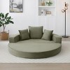 78.8" Beige Modern Convertible Corduroy Sofa Bed with Pillows, Armless Foldable Floor Futon for Living Room or Apartment-3irtyhousy - 3 of 4