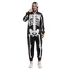 Joyfy Skeleton Costume for Adult Men - Plush Skeleton Pajamas for Halloween Parties - 4 of 4