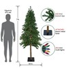 Northlight Pre-Lit Medium Alpine Artificial Christmas Tree - 7' - Multi Lights - 2 of 4