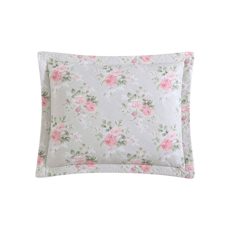 Melany Rose Print Cotton Quilt Set Pink - Laura Ashley, 6 of 10