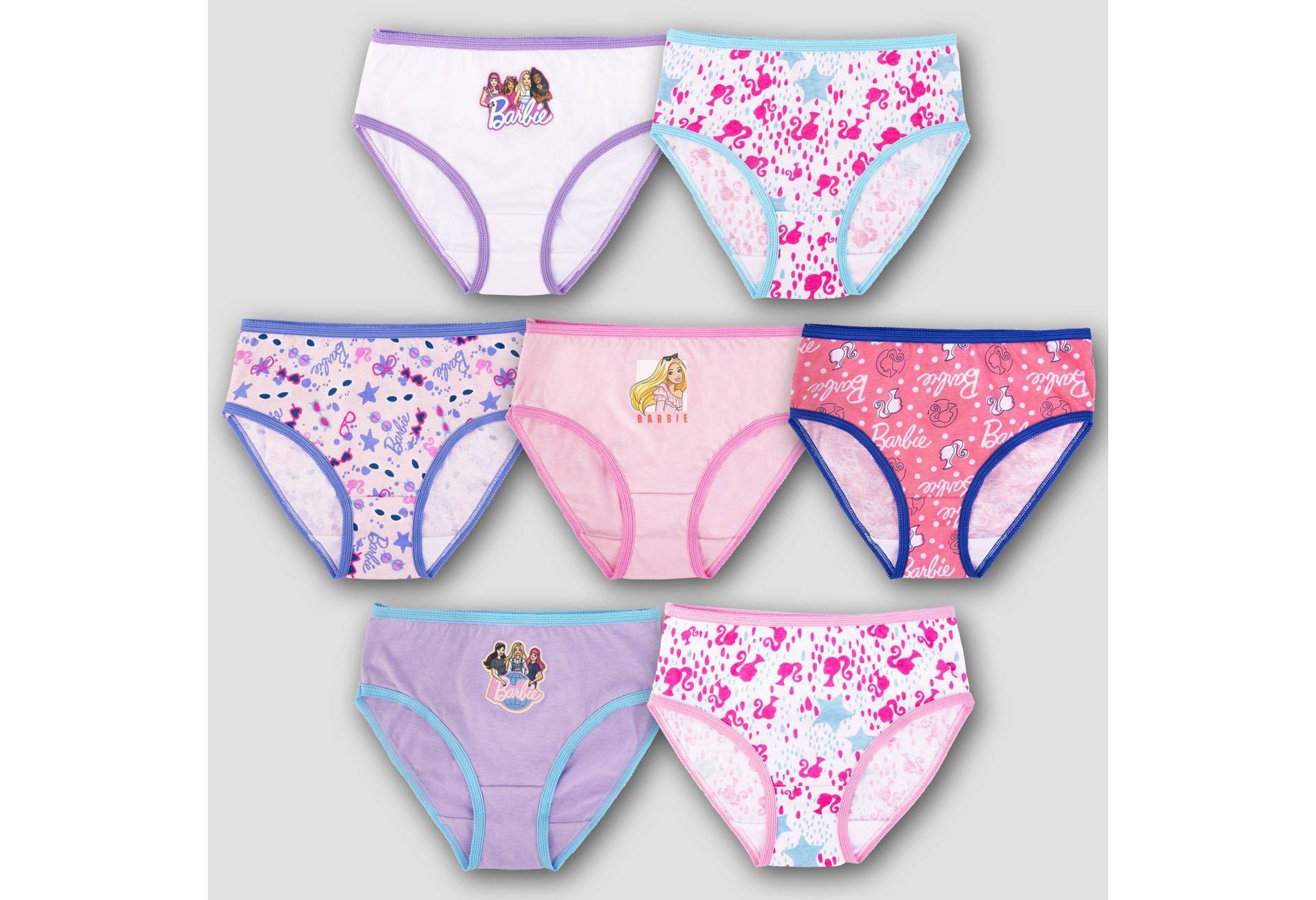 Girls' Barbie 7pk Underwear - 4