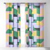 Ninola Design Bauhaus Shapes Spring Single PanelSheer Window Curtain - Deny Designs - 2 of 4